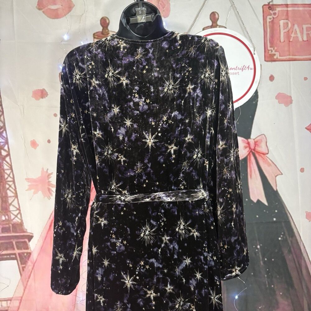 JOHNNY WAS STARDUST VELVET KIMONO MULTI-COLOR WRAP DRESS SIZE M-$398 - Picture 13 of 16
